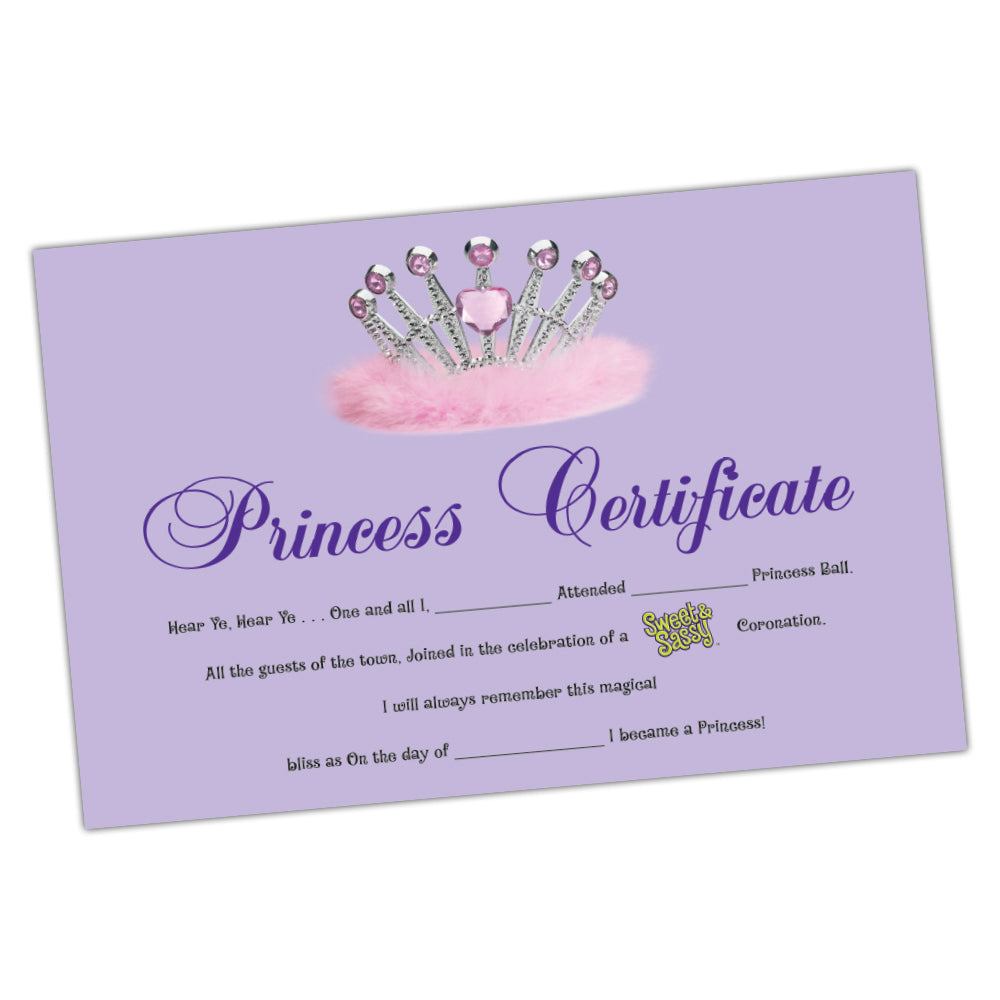 250 Princess Certificate